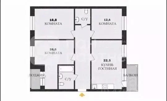 3-к кв. Санкт-Петербург просп. Тореза, 36К2 (102.5 м) - Фото 2