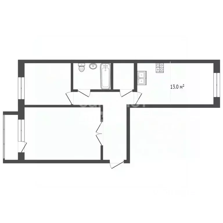 2-к кв. Тюменская область, Тюмень Ткацкий проезд, 10 (49.9 м) - Фото 2