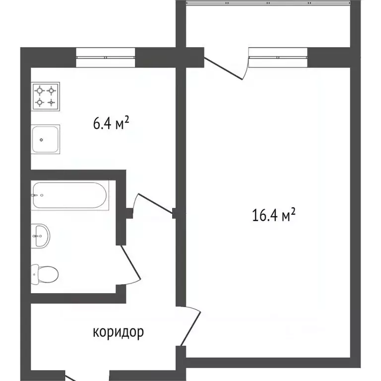1-к кв. Челябинская область, Челябинск ул. Энгельса, 42а (30.5 м) - Фото 1