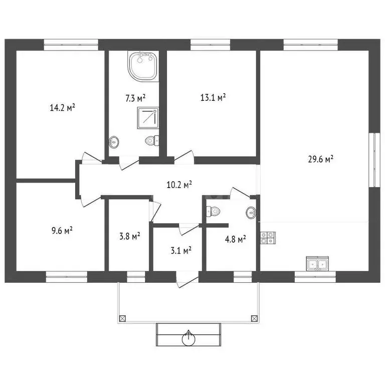 Дом в посёлок Чална, Больничный переулок (101.6 м) - Фото 1