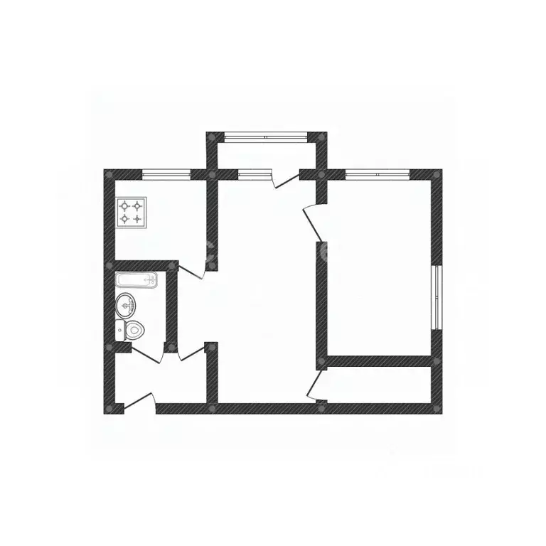 2-к кв. Липецкая область, Липецк ул. Гагарина, 27 (39.4 м) - Фото 2