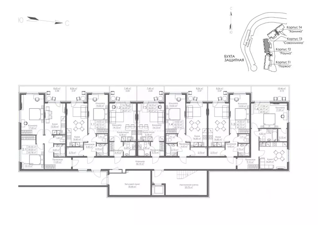 1-к кв. Ленинградская область, Выборг Центральный мкр, Папула кв-л, ... - Фото 2