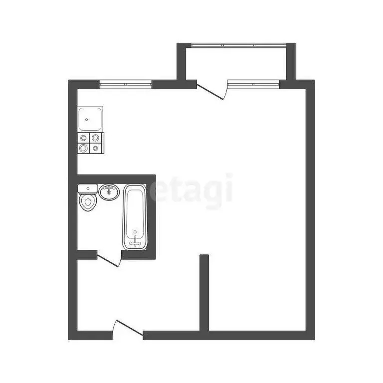 1-комнатная квартира: Улан-Удэ, микрорайон 140А, 25 (31.6 м) - Фото 1