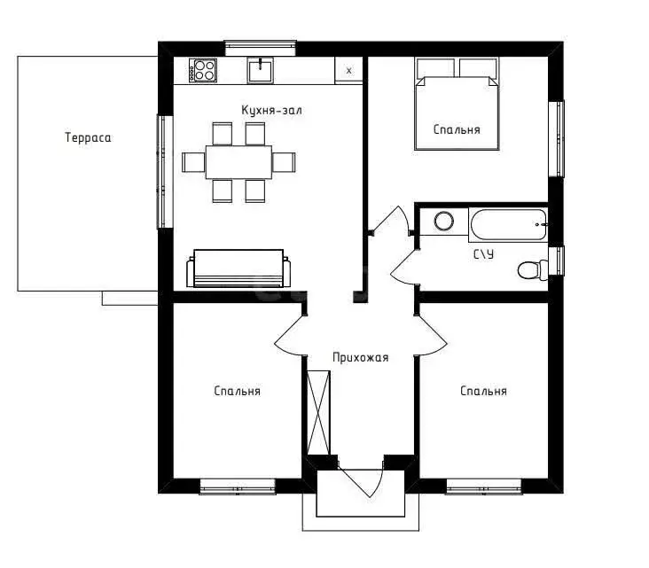 Дом в Калининградская область, Гурьевский муниципальный округ, посёлок ... - Фото 1
