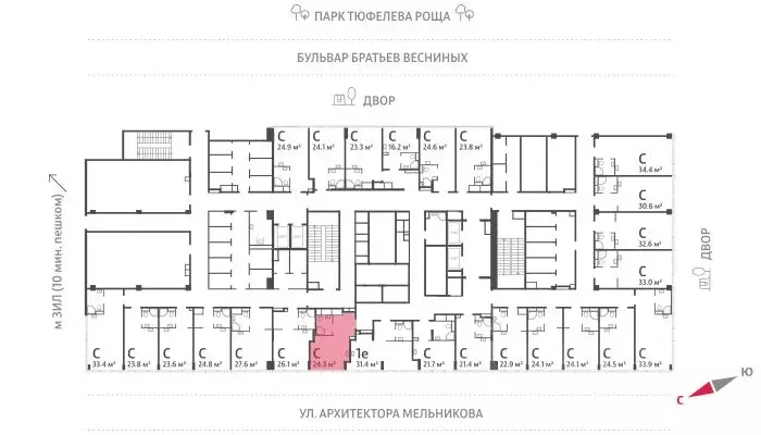 Помещение свободного назначения в Москва Зиларт жилой комплекс, ... - Фото 2