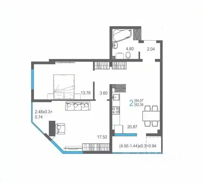 2-к кв. Крым, Ялта ул. Кирова, 155Ак2 (64.07 м) - Фото 1