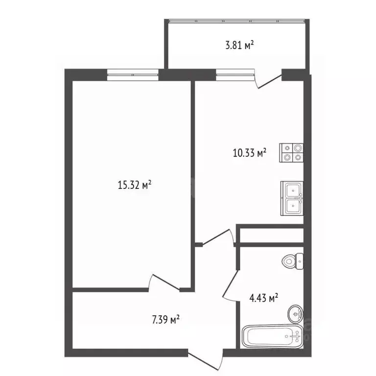 1-к кв. Ленинградская область, Ломоносовский район, Виллозское ... - Фото 2