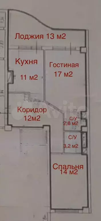 2-к. квартира, 60 м, 5/25 эт. - Фото 0