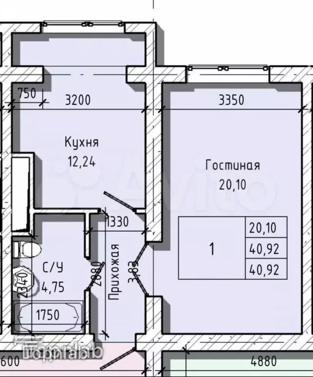 1-комнатная квартира: Нальчик, район Горная, Солнечная улица, 8к1 (41 ... - Фото 0