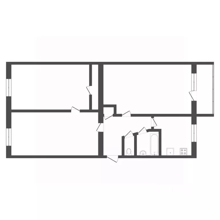 3-к кв. Тюменская область, Тюмень ул. Фурманова, 4 (59.2 м) - Фото 2