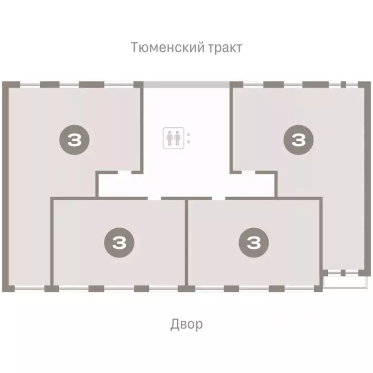 3-к кв. Ханты-Мансийский АО, Сургут 35-й мкр, Квартал Новин жилой ... - Фото 2