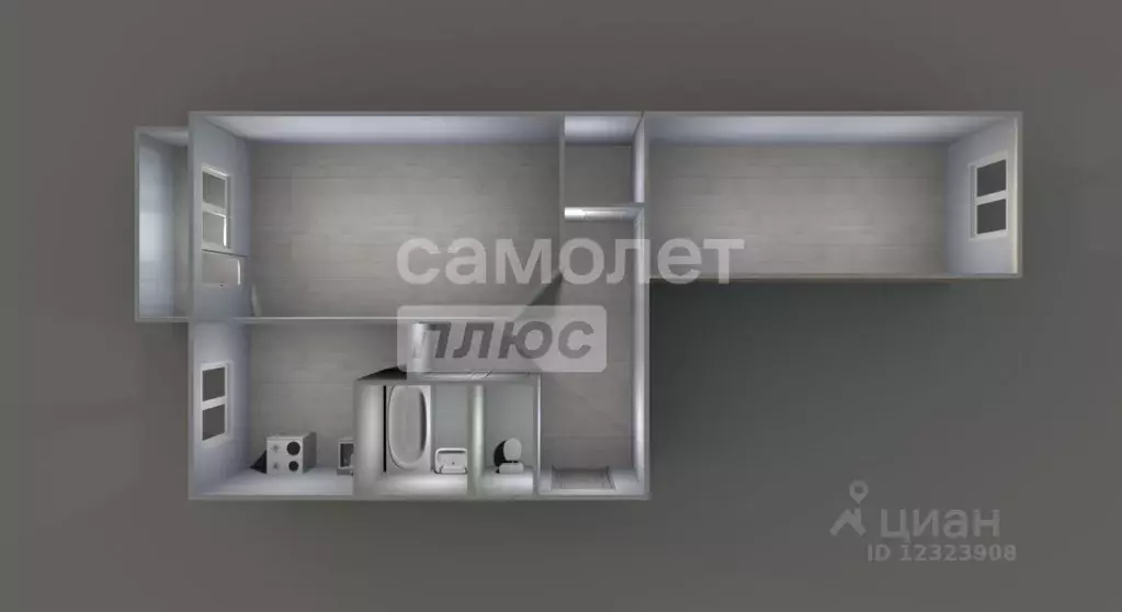 2-к кв. Московская область, Чехов муниципальный округ, с. Новый Быт ... - Фото 2