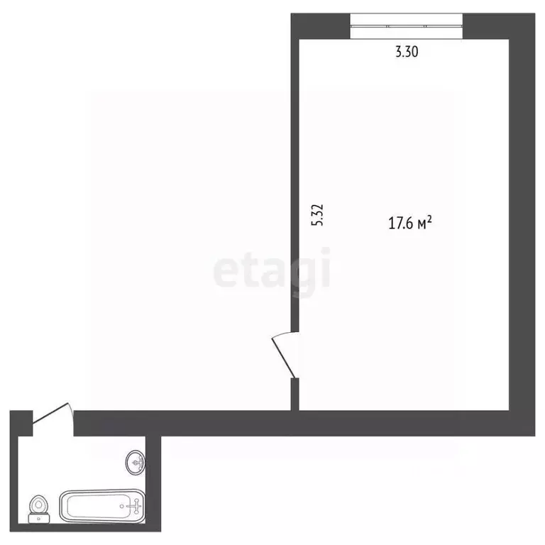 Комната Тюменская область, Тюмень Харьковская ул., 1 (17.6 м) - Фото 2