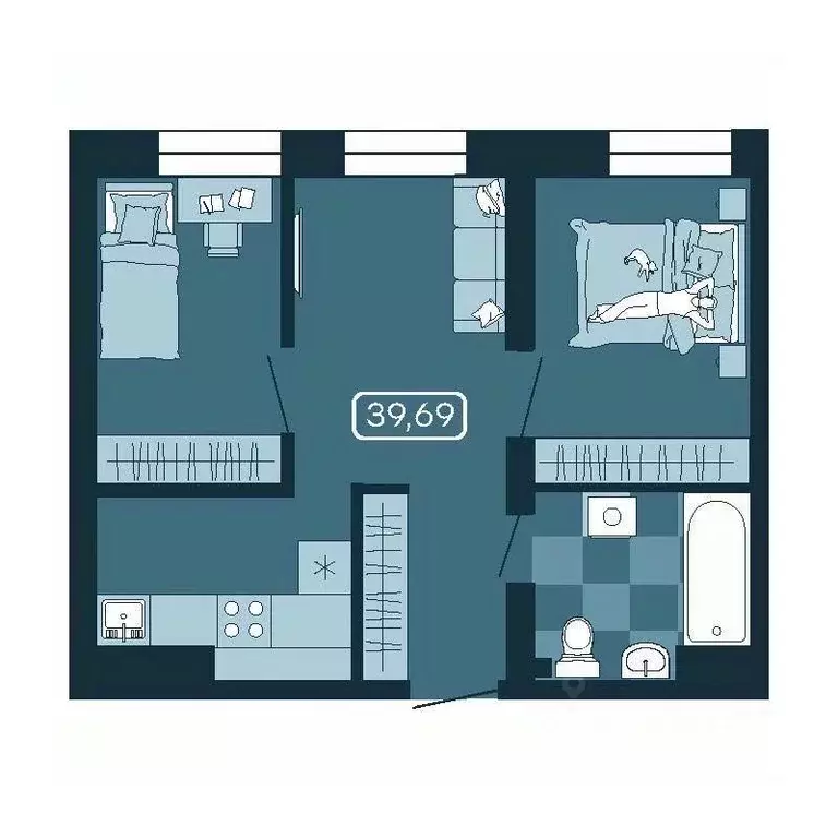 2-к кв. Приморский край, Владивосток ул. Борисенко (39.69 м) - Фото 1