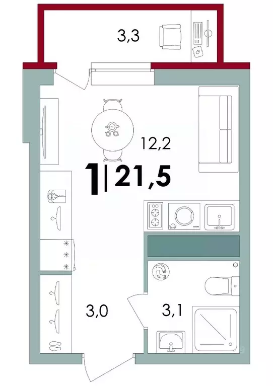 Студия Тверская область, Калининский муниципальный округ, д. Батино  ... - Фото 1