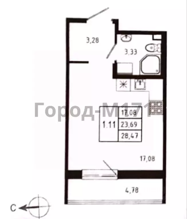 Студия Ленинградская область, Всеволожский район, пос. Бугры ул. ... - Фото 2