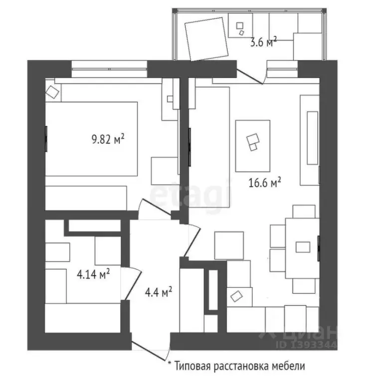 1-к кв. Тюменская область, Тюменский муниципальный округ, д. Дударева ... - Фото 2