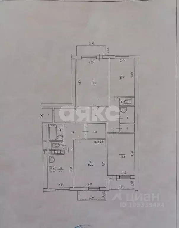 4-к кв. Волгоградская область, Волгоград Богунская ул., 10а (92.2 м) - Фото 2