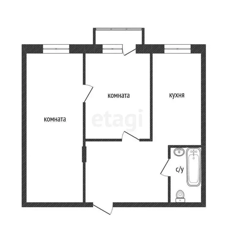 2-комнатная квартира: Белгород, Преображенская улица, 7А (43.4 м) - Фото 1