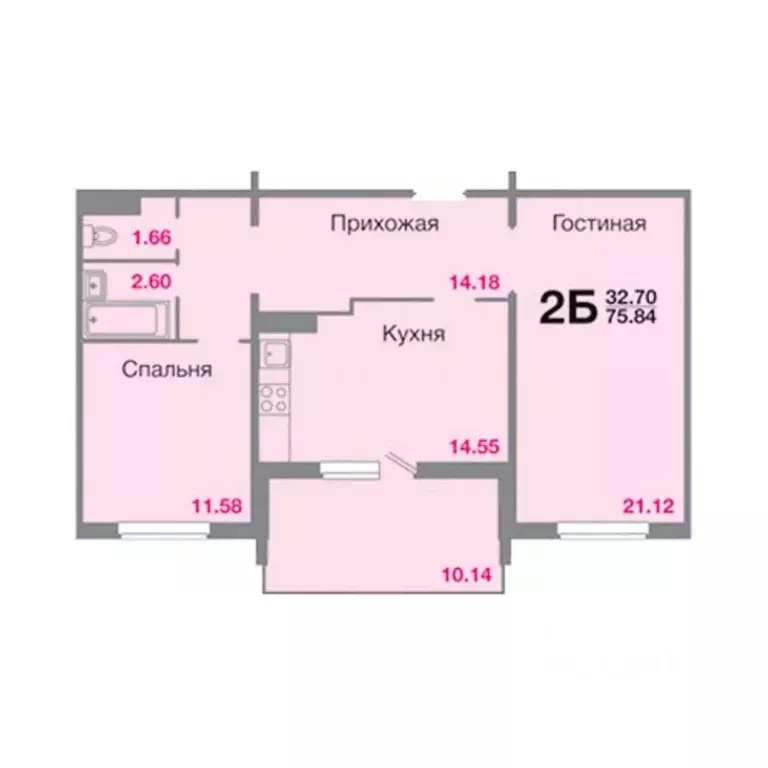 2-к кв. Чувашия, Чебоксары ул. П.В. Дементьева, 6к1 (75.0 м) - Фото 2