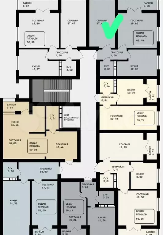 2-к. квартира, 50 м, 2/8 эт. - Фото 0