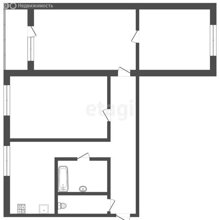 3-комнатная квартира: Кисловодск, улица Крутая Дорога, 25 (59.2 м) - Фото 0