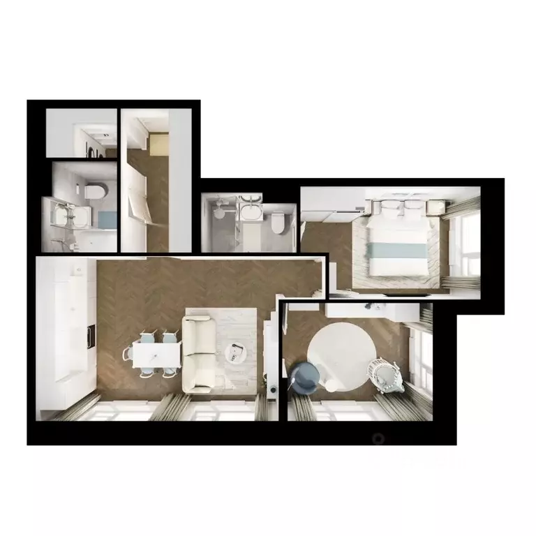 2-к кв. Бурятия, Улан-Удэ ул. Шмидта, 37А (58.32 м) - Фото 2