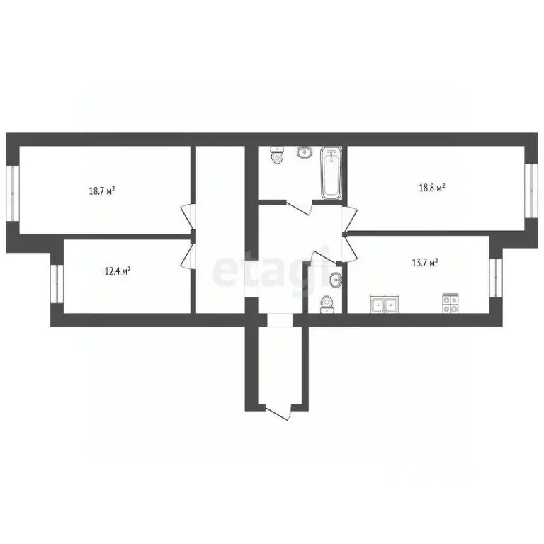 3-к кв. Ярославская область, Ярославль ул. Старая Костромская, 6 (94.9 ... - Фото 0