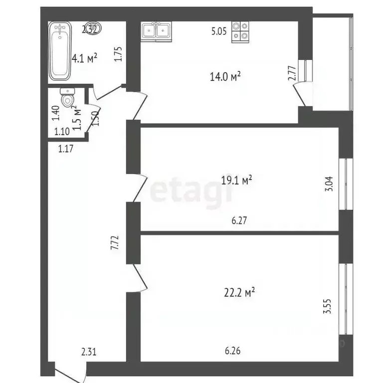 2-к кв. Пензенская область, Пенза ул. Мира, 65 (77.0 м) - Фото 1