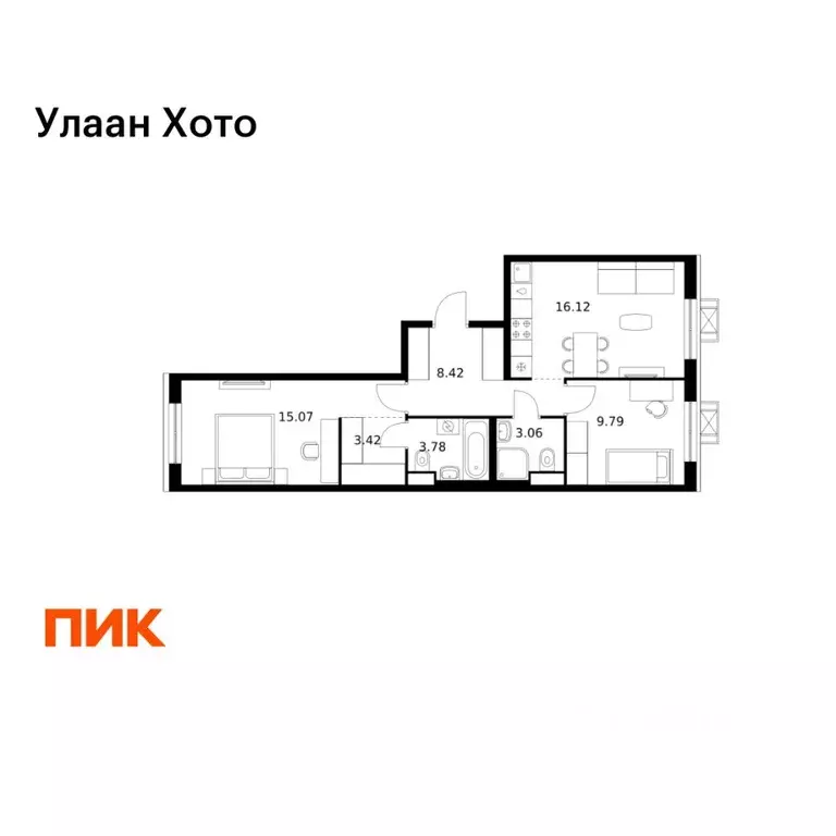 2-к кв. Бурятия, Улан-Удэ ул. Шмидта, 37А (59.66 м) - Фото 1