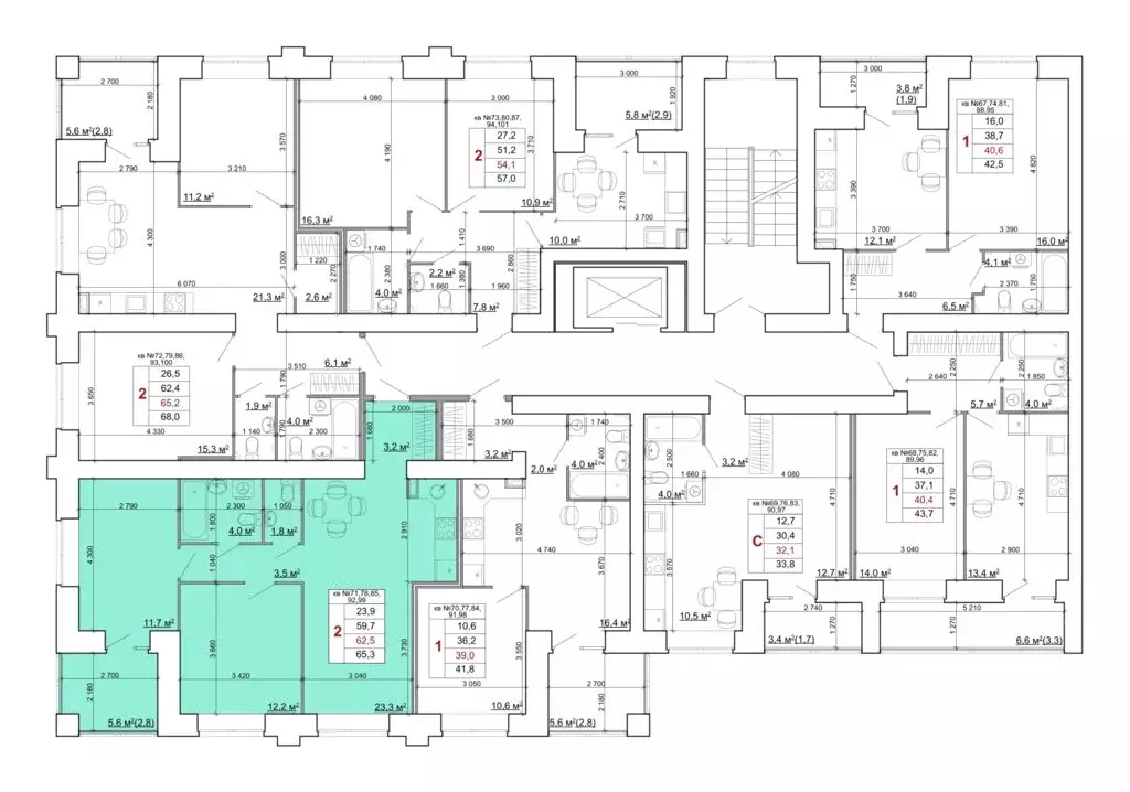 2-комнатная квартира: Кострома, Центральный район (65.3 м) - Фото 2
