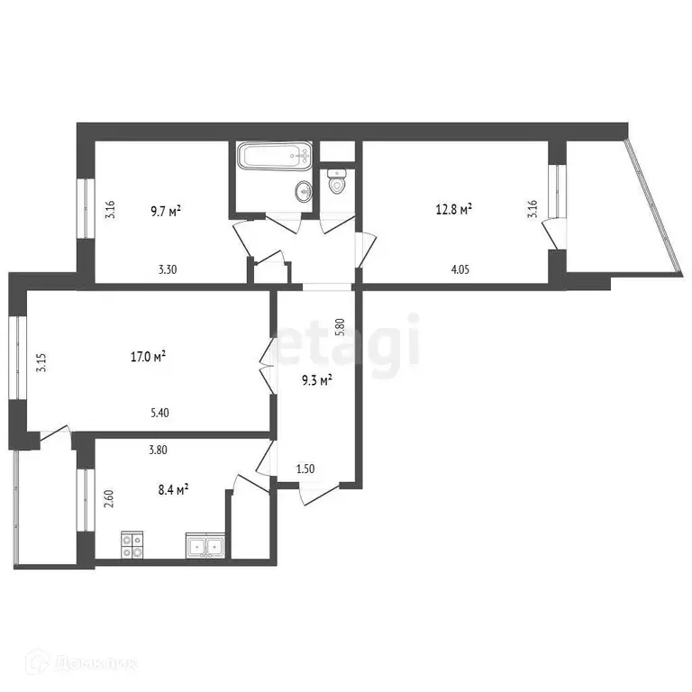 Продаётся 3-к квартира, 65.9 м - Фото 0