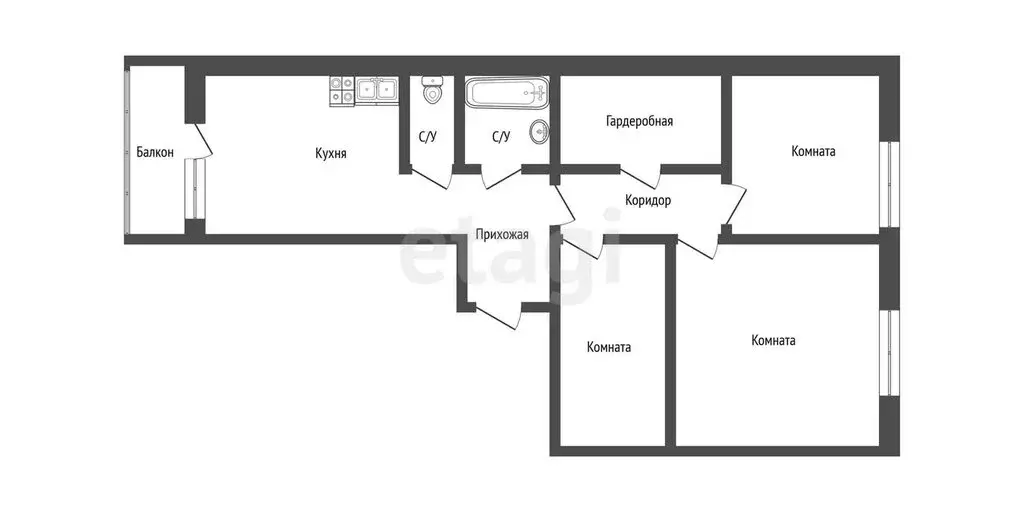 2-комнатная квартира: Тольятти, Спортивная улица, 69 (60.3 м) - Фото 0