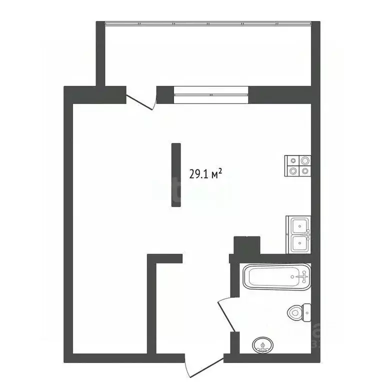 Студия Тюменская область, Тюменский муниципальный округ, д. Патрушева ... - Фото 1