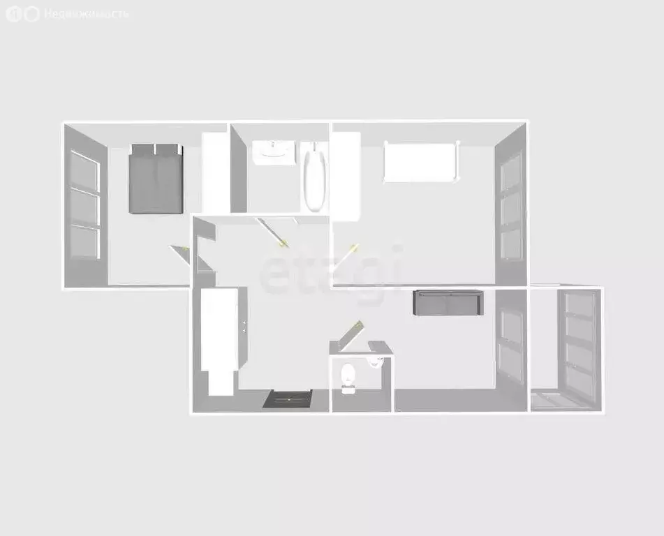 3-комнатная квартира: Южно-Сахалинск, Больничная улица, 2к2 (70 м) - Фото 1