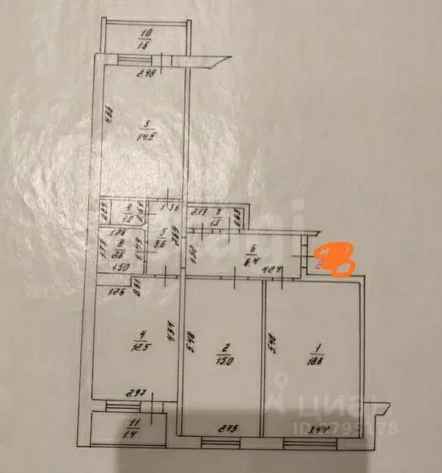 3-к кв. Татарстан, Казань ул. Академика Глушко, 16а (70.0 м) - Фото 2