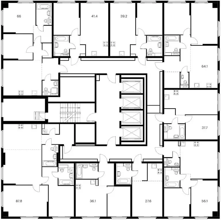 2-к кв. Москва Барклая 6 жилой комплекс, к6 (56.1 м) - Фото 1