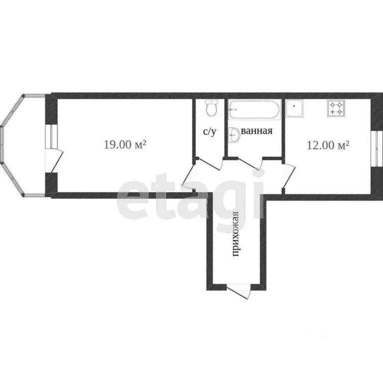 1-к кв. Ростовская область, Ростов-на-Дону просп. Королева, 1/9 (37.0 ... - Фото 2