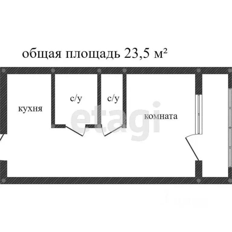 1-к кв. Костромская область, Кострома Самоковская ул., 3 (23.7 м) - Фото 1