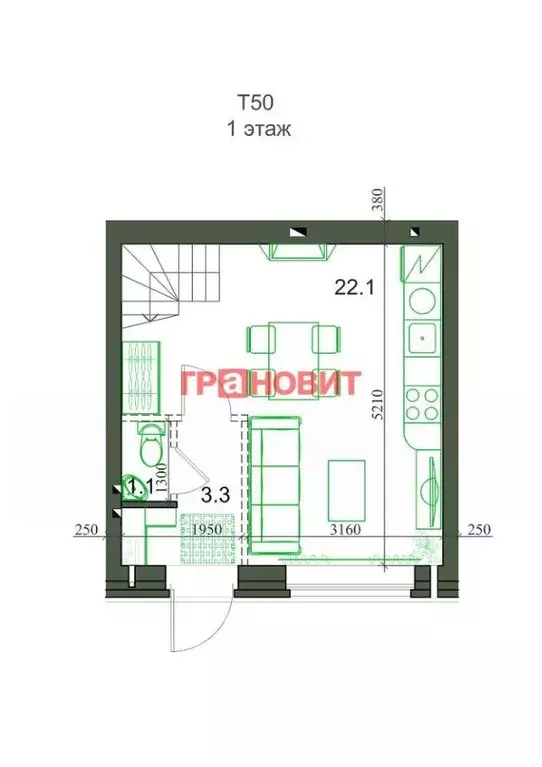 Таунхаус, 50 м - Фото 0