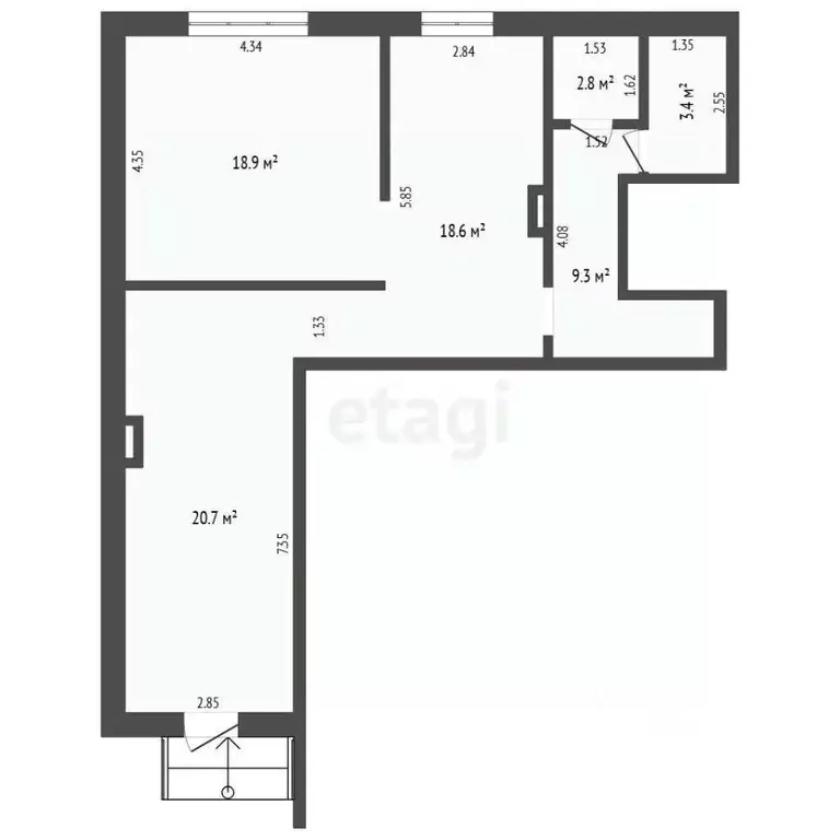 Офис в Тюменская область, Тюмень Солнечный проезд, 22 (73 м) - Фото 2