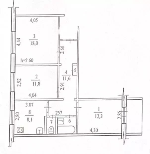 3-к кв. Хабаровский край, Хабаровск Тихоокеанская ул., 170 (66.0 м) - Фото 0