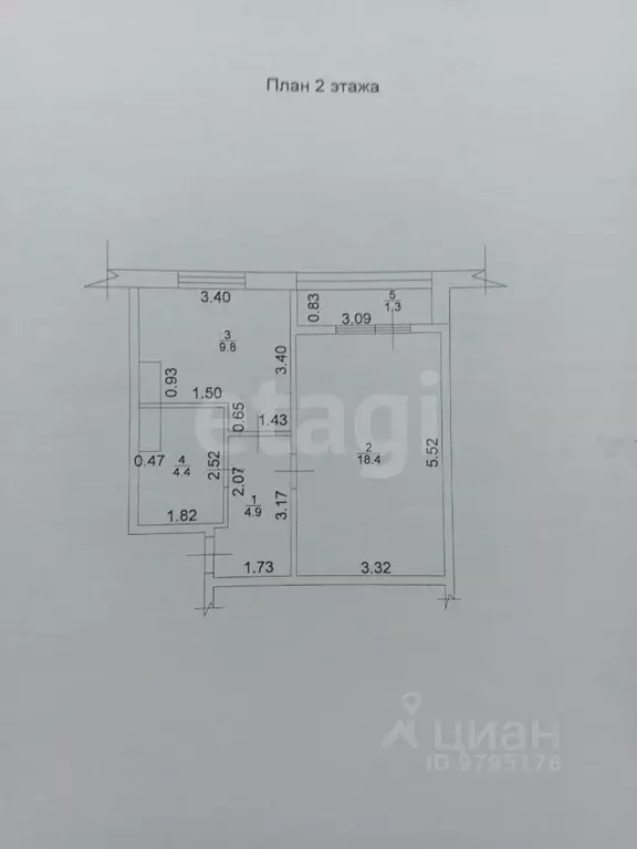 1-к кв. Татарстан, Пестречинский район, Богородское с/пос, д. Куюки, ... - Фото 2