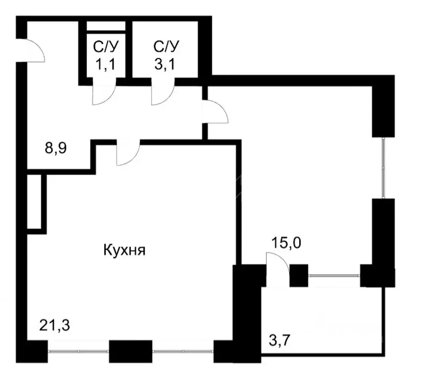 1-к кв. Тюменская область, Тюмень ул. 50 лет Октября, 75к2 (49.4 м) - Фото 1