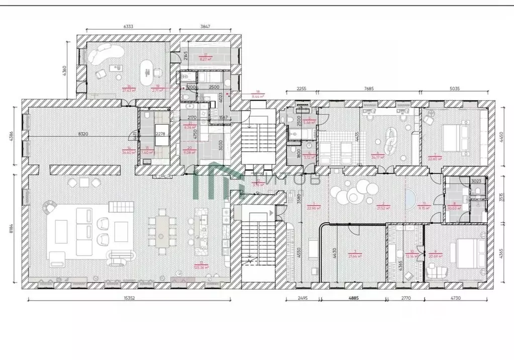 Офис в Москва Трубниковский пер., 11 (428 м) - Фото 2