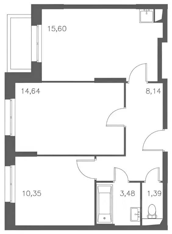 2-к кв. Москва Рязановское поселение, ул. Логинова, 7к2 (53.7 м) - Фото 1