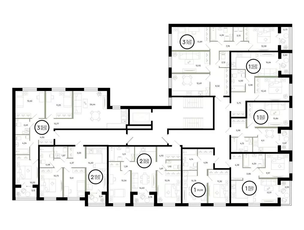 3-комнатная квартира: Тюмень, улица Александра Звягина, 5 (85.35 м) - Фото 1