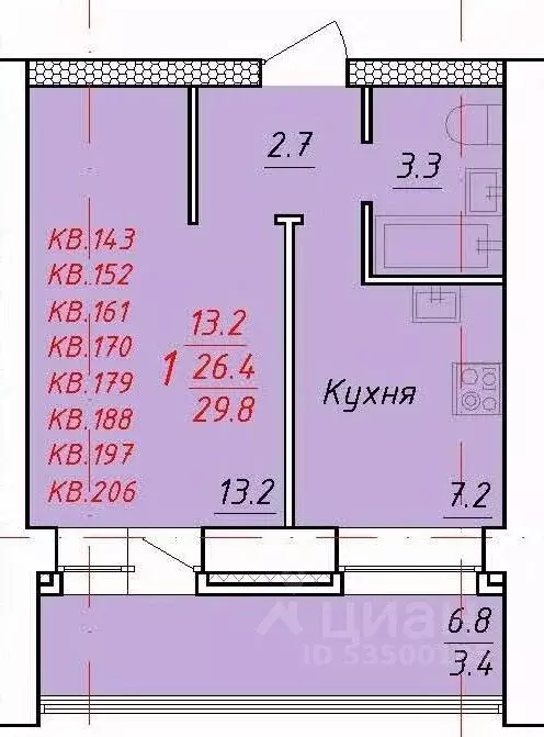 1-к кв. Алтайский край, Новоалтайск Индустриальная ул., 18 (29.8 м) - Фото 0