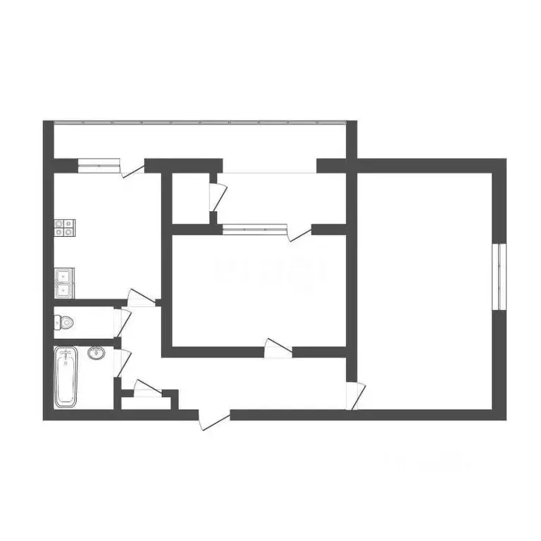 2-к кв. Севастополь с. Орловка, ш. Качинское, 5 (53.6 м) - Фото 0