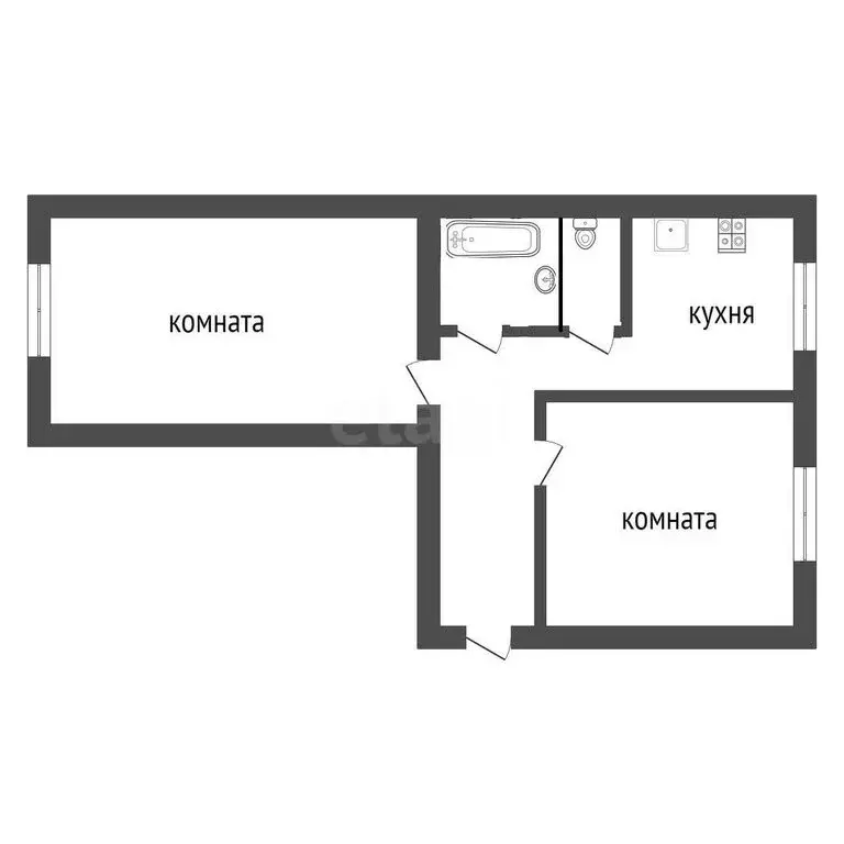 2-комнатная квартира: Тула, улица Металлургов, 3 (45.8 м) - Фото 0